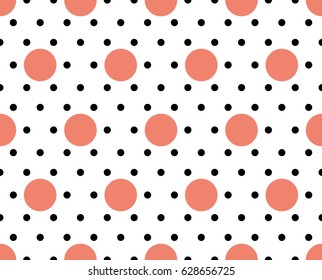 Seamless geometric pattern with circles. Vector art.
