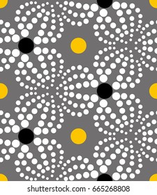 Seamless geometric pattern with circles. Vector art.