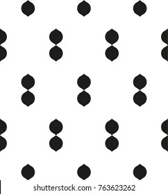 Seamless geometric pattern with circles. Vector art.