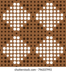 Seamless geometric pattern with circles. Vector art.