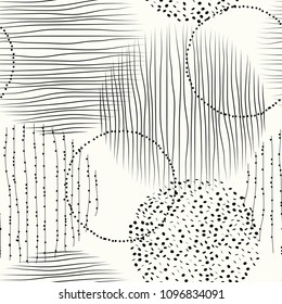 Seamless geometric pattern. Circles. White background.