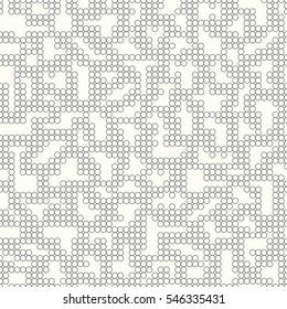 Seamless geometric pattern. Circles. White background.