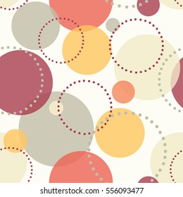 Seamless geometric pattern. Circles. White background.