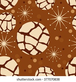 seamless geometric pattern of circles-vector illustration. Giraffe skin background dots.