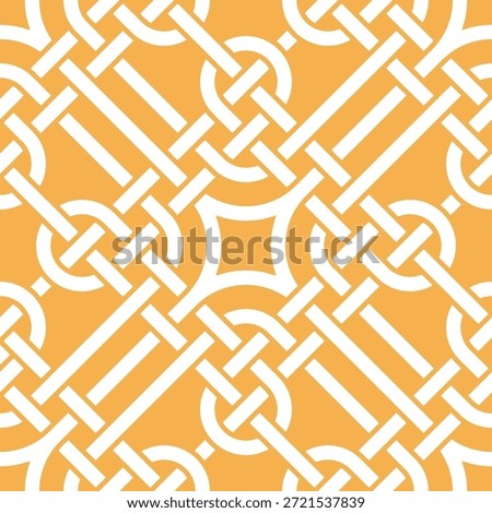 Seamless Geometric Pattern with Circular Motif Inspired by International Cultures