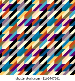 Seamless geometric pattern. Classic Hounds-tooth pattern in a patchwork collage style. Vector image.