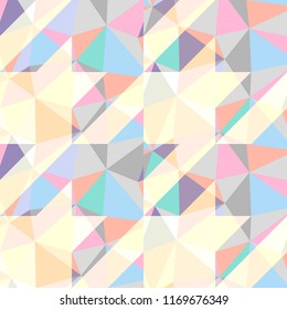 Seamless geometric pattern. Classic Hounds-tooth pattern in a low poly style. Vector image.
