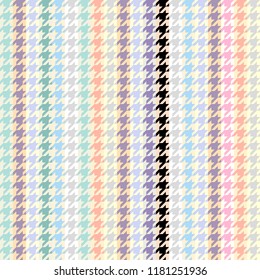 Seamless geometric pattern. Classic Hounds-tooth pattern in a patchwork collage style. Vector image.