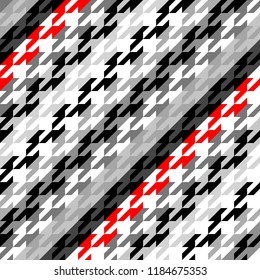 Seamless geometric pattern. Classic Hounds-tooth pattern in a patchwork collage style. Vector image.