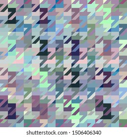 Seamless geometric pattern. Classic Hounds-tooth pattern in a collage style. Vector image.
