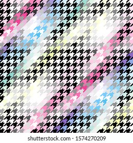 Seamless geometric pattern. Classic Hounds-tooth pattern in low poly style. Vector image.