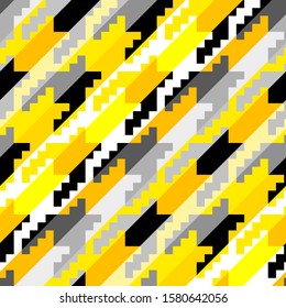 Seamless geometric pattern. Classic Hounds-tooth pattern in a collage style. Vector image.