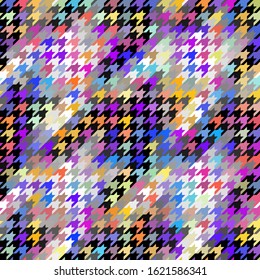 Seamless geometric pattern. Classic Hounds-tooth pattern in low poly style. Vector image.