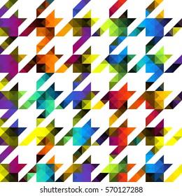 Seamless geometric pattern. Classic Hounds-tooth pattern in abstract style