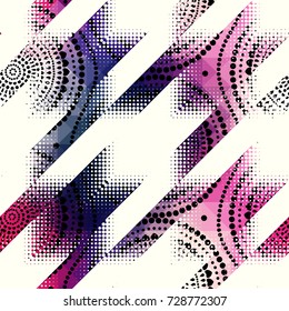 Seamless geometric pattern. Classic Hounds-tooth pattern in abstract style