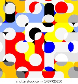 Seamless geometric pattern. Classic polka dot pattern. Vector image.