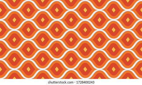 Patrón geométrico sin foco.  Textura clásica de rayas de moda retro.  Fondo de diseño de interiores de azulejos repetitivos.  Patrón vectorial sin cable. 