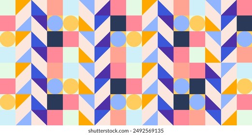 Seamless Geometric pattern. color geometric seamless pattern designs suitable for Backgrounds, Interiors, Textiles, Tiles, Wallpapers, Printing, Textures, Fabrics, Cover, etc. EPS 10