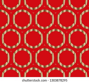 Seamless geometric pattern. With color golden  line ornament. Raster illustration.creative design for different backgrounds.Print for the cover of the book, postcards, t-shirts.Illustration for rugs. 