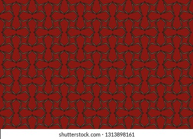 Seamless geometric pattern. With color golden  line ornament. Raster illustration.creative design for different backgrounds.Print for the cover of the book, postcards, t-shirts.Illustration for rugs. 