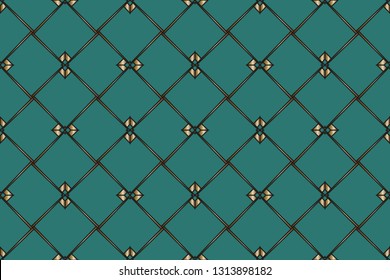 Seamless geometric pattern. With color golden  line ornament. Raster illustration.creative design for different backgrounds.Print for the cover of the book, postcards, t-shirts.Illustration for rugs. 