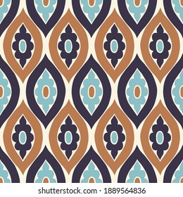 Seamless geometric pattern. Color print.