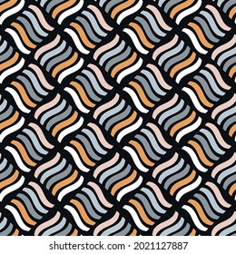 Seamless geometric pattern. Color print.