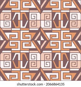 Seamless geometric pattern. Color print.