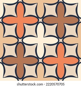 Seamless geometric pattern. Color print.