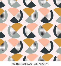 Seamless geometric pattern. Color print.