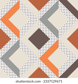 Seamless geometric pattern. Color print.