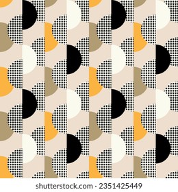 Seamless geometric pattern. Color print.