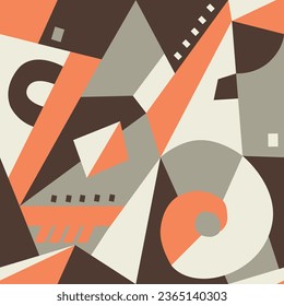 Seamless geometric pattern. Color print.