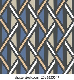 Seamless geometric pattern. Color print.