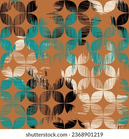 Seamless geometric pattern. Color print.