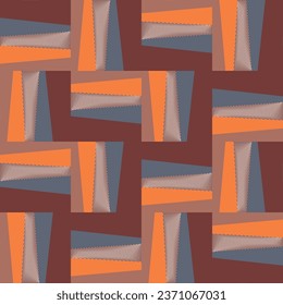 Seamless geometric pattern. Color print.