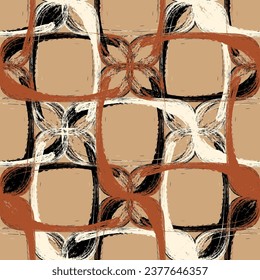 Seamless geometric pattern. Color print.