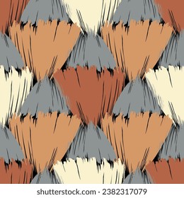 Seamless geometric pattern. Color print.