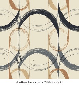 Seamless geometric pattern. Color print.