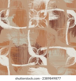 Seamless geometric pattern. Color print.