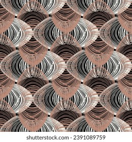 Seamless geometric pattern. Color print.