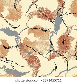 Seamless geometric pattern. Color print.