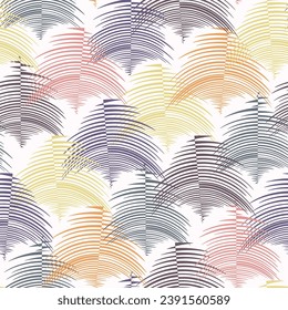 Seamless geometric pattern. Color print.