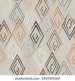 Seamless geometric pattern. Color print.