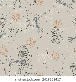 Seamless geometric pattern. Color print.