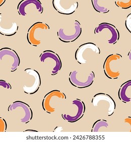 Seamless geometric pattern. Color print.