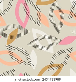 Seamless geometric pattern. Color print.