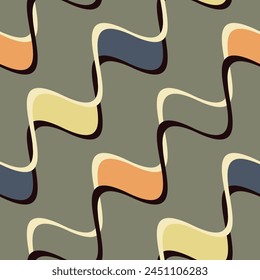 Seamless geometric pattern. Color print.