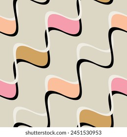 Seamless geometric pattern. Color print.