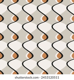 Seamless geometric pattern. Color print.